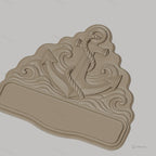 Fichier CNC & impression 3D plaque murale marine avec ancre et vagues, STL très haute qualité