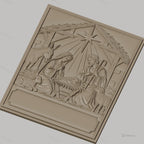 Fichier CNC & impression 3D crèche de Noël, Marie Joseph bébé Jésus animaux, haute qualité relief STL