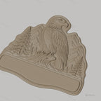 Fichier CNC & impression 3D enseigne aigle dans la montagne, STL très haute qualité