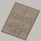 Fichier CNC & impression 3D grâce, croix, fleurs, haute qualité relief STL