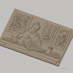 Fichier CNC & impression 3D artisan chinois découpage papier, fleurs, dragon, poisson, haute qualité relief STL