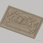 Fichier CNC & impression 3D casque pompier, haches croisées et flammes, haute qualité relief STL