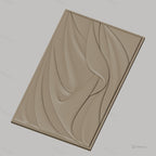 Fichier CNC & impression 3D tissu drapé abstrait, ondulations et plis détaillés, haute qualité relief STL
