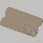 Fichier CNC tarte pomme feuille bas-relief pour sculpture sur bois, STL