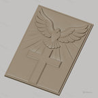 Fichier CNC & impression 3D croix chrétienne avec colombe et rayons de lumière, haute qualité relief STL