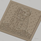 Fichier CNC & impression 3D Le Baiser de Klimt, couple enlacé, motifs floraux et géométriques haute qualité relief STL