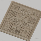 Fichier CNC & impression 3D garage de mécanicien, outils mécaniques, boîte à outils, clés, haute qualité relief STL