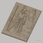Fichier CNC & impression 3D Égypte antique, Anubis, Sphinx, pyramides, haute qualité relief STL