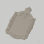 Fichier CNC & impression 3D plaque décorative avec torche et feuillage, STL très haute qualité