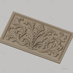 Fichier CNC & impression 3D feuillage ornemental, élégante décoration baroque haute qualité relief STL