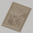 Fichier CNC & impression 3D moto sportive, route de montagne, paysage naturel, haute qualité relief STL