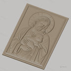 Fichier CNC & impression 3D Jésus avec agneau, icône religieuse en relief, haute qualité relief STL