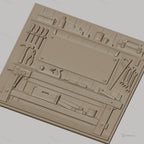 Fichier CNC & impression 3D atelier de menuiserie, établis avec outils de travail en bois, haute qualité relief STL