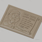 Fichier CNC & impression 3D Père Noël pensif, liste drôle Noël, haute qualité relief STL