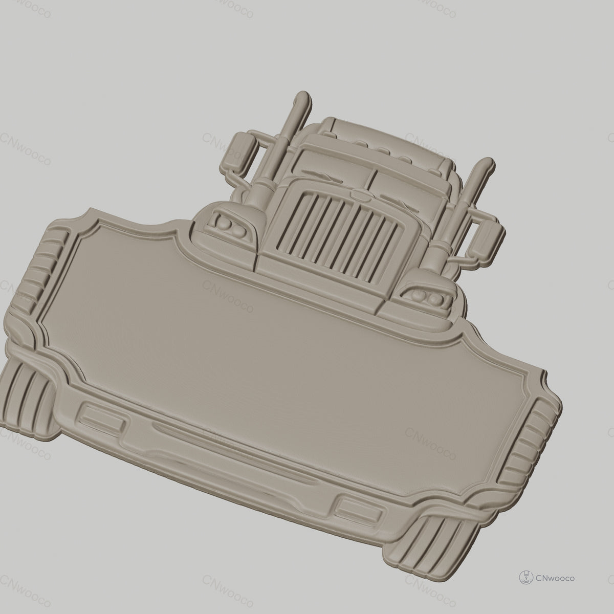 Fichier CNC & impression 3D panneau camion lourd personnalisé, STL très haute qualité