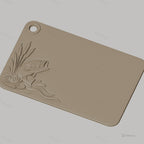 Fichier CNC poisson sautant et plantes aquatiques en bas-relief, sculpture sur bois, STL