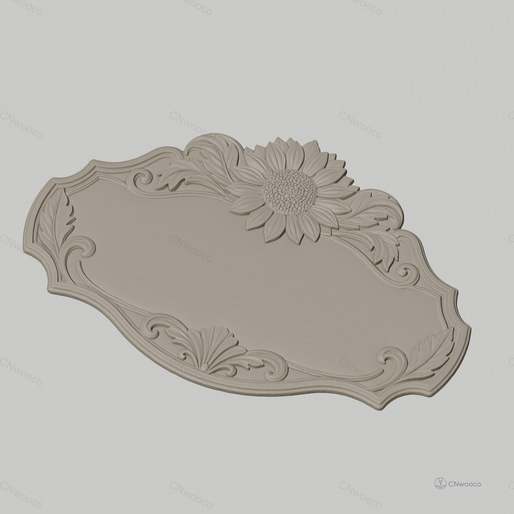 Fichier CNC & impression 3D enseigne décorative fleur tournesol, STL très haute qualité