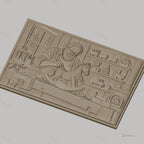 Fichier CNC & impression 3D atelier de menuiserie, artisan sculptant cheval à bascule, haute qualité relief STL