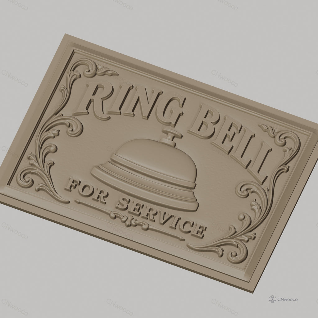 Fichier CNC & impression 3D Ring Bell, cloche de service décorative, haute qualité relief STL