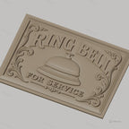 Fichier CNC & impression 3D Ring Bell, cloche de service décorative, haute qualité relief STL