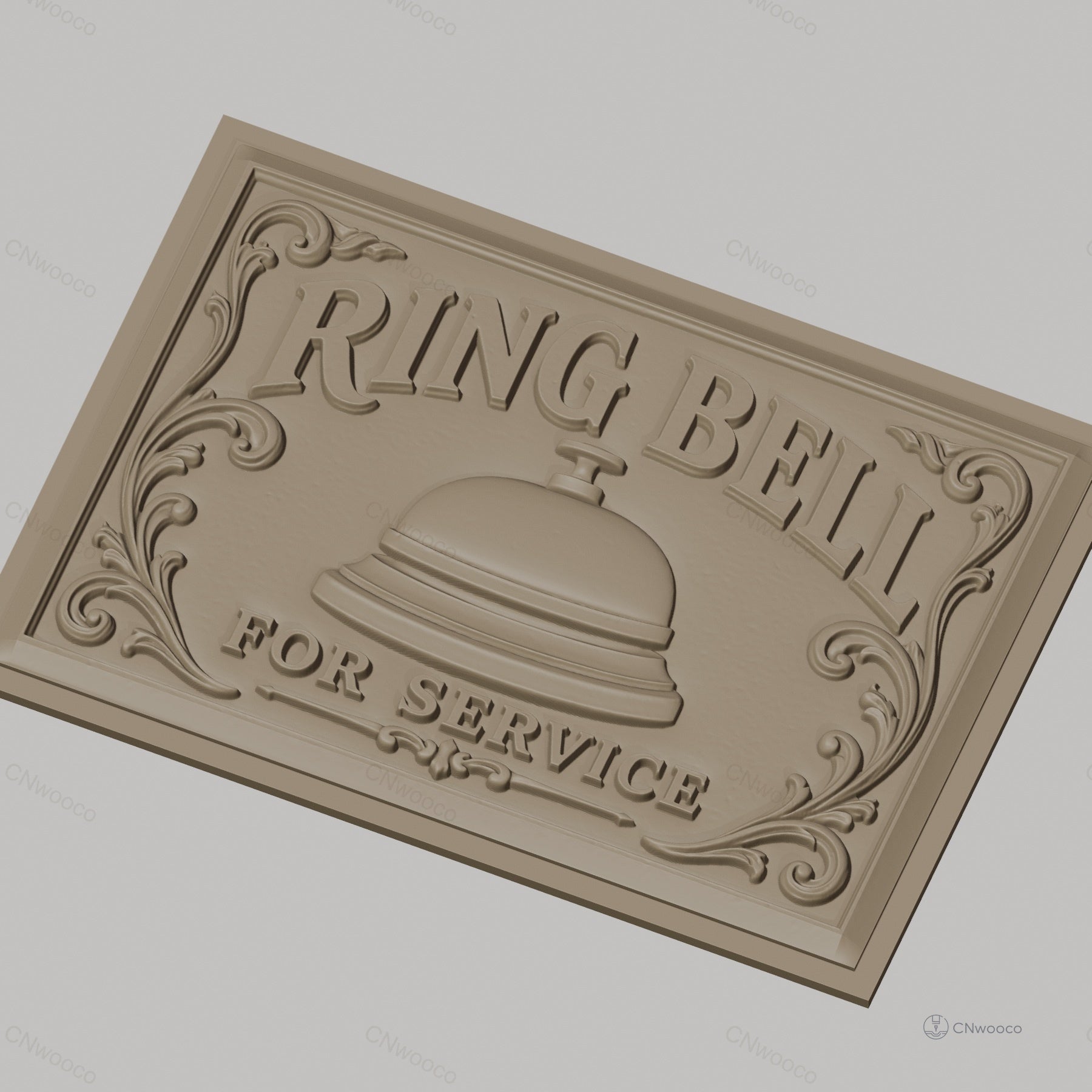Fichier CNC & impression 3D Ring Bell, cloche de service décorative, haute qualité relief STL