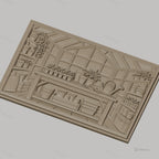 Fichier CNC & impression 3D serre de jardin, table avec pots, outils de jardinage haute qualité relief STL