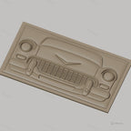 Fichier CNC & impression 3D voiture classique vintage, face avant détail relief, haute qualité relief STL