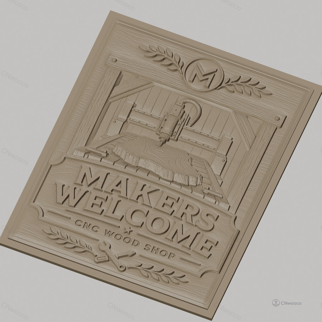 Fichier CNC & impression 3D atelier bois CNC, machine, plaque de bois, outils haute qualité relief STL