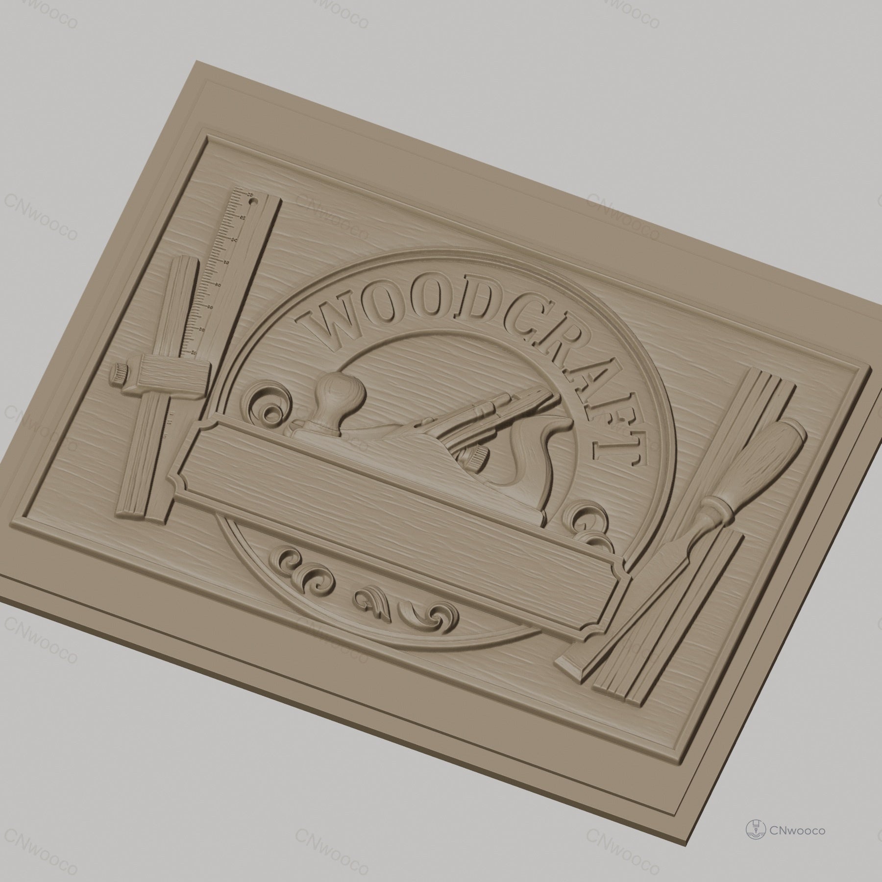 Fichier CNC & impression 3D bois, outils de menuisier et plaque personnalisable, haute qualité relief STL