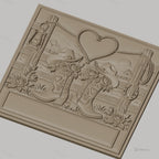 Fichier CNC & impression 3D thème western, bottes, chapeaux, roses, coeur en corde, haute qualité relief STL