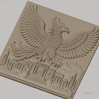 Fichier CNC & impression 3D Phénix mythique, temple ancien avec montagnes et nature, haute qualité relief STL