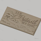 Fichier CNC & impression 3D paysage nature avec rivière et arbres, texte 'He Restoreth My Soul', haute qualité relief STL