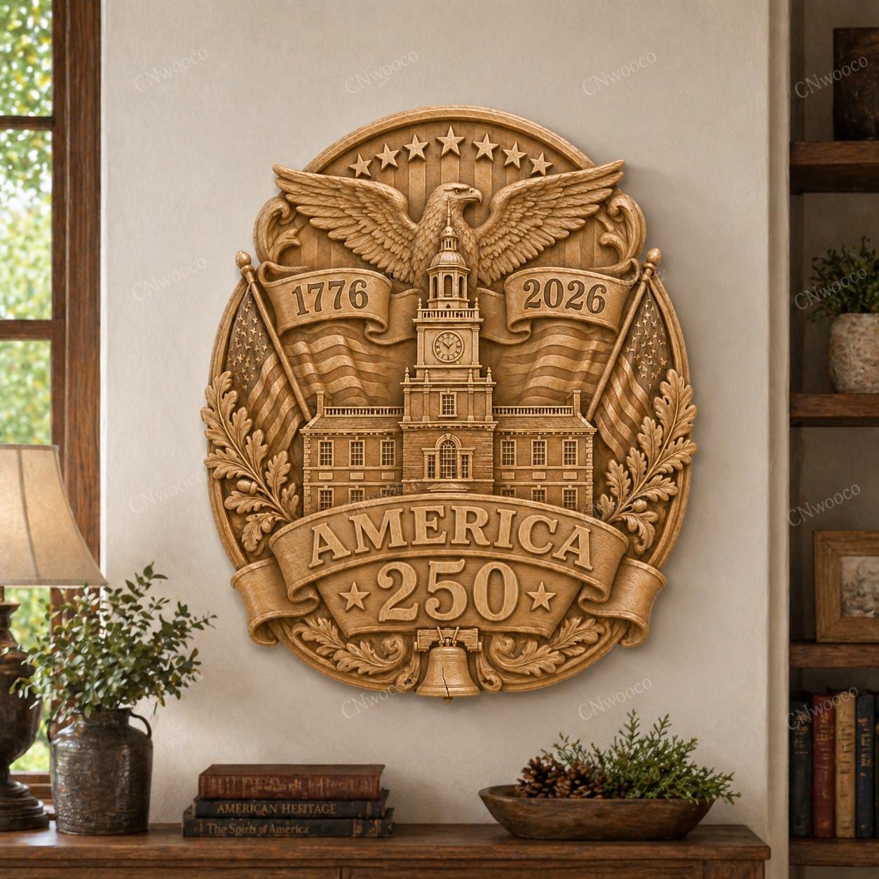 CNC- & 3D-Druckdatei Amerika 250 Bundle, 3 patriotische STL-Reliefs, USA Jubiläum 1776 2026
