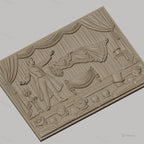 Fichier CNC & impression 3D magie, spectacle illusionniste avec femme flottante, haute qualité relief STL