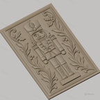 Fichier CNC & impression 3D casse-noisette, décoration florale, haute qualité relief STL