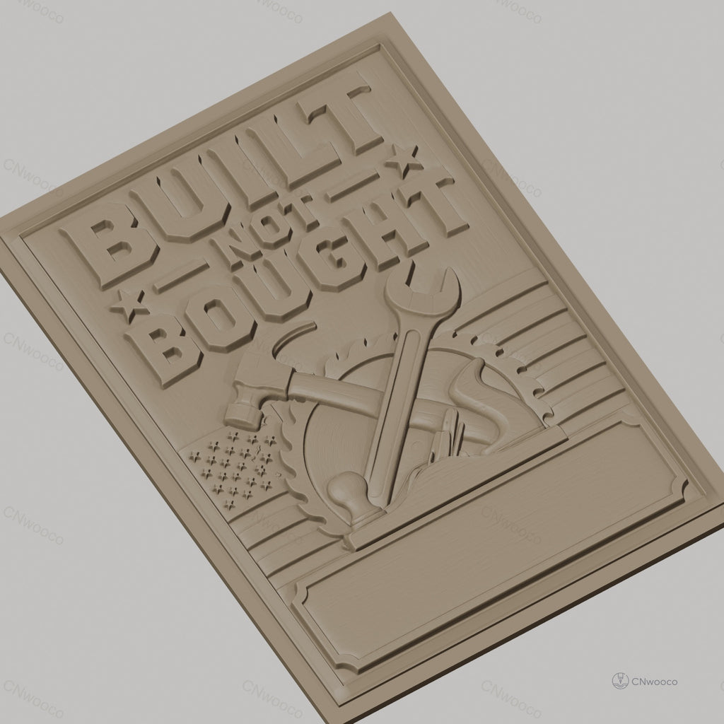 Fichier CNC & impression 3D panneau outils de menuiserie marteau clé drapeau américain haute qualité relief STL