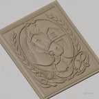 Fichier CNC & impression 3D cheval, fer à cheval, écurie, relief style western haute qualité relief STL