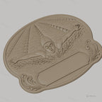 Fichier CNC & impression 3D plaque de récompense natation, nageur papillon éclaboussant, STL très haute qualité