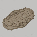 Fichier CNC & impression 3D plaque Office décoration florale, STL très haute qualité