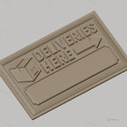 Fichier CNC & impression 3D panneau livraisons boîte flèche, haute qualité relief STL