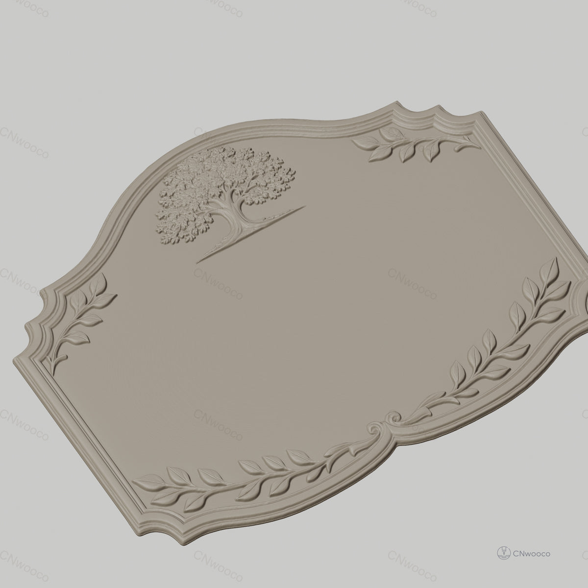 Fichier CNC & impression 3D enseigne murale décorative arbre et feuillages, STL très haute qualité