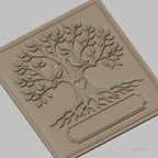 Fichier CNC & impression 3D arbre de l'amour, oiseaux sur branches avec cœur, haute qualité relief STL