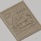 Fichier CNC & impression 3D outils de menuiserie, scie, rabot, marteau, équerre, serre-joint, haute qualité relief STL