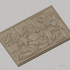 Fichier CNC & impression 3D lavement des pieds, Jésus Christ et apôtres, haute qualité relief STL