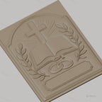 Fichier CNC & impression 3D thème mariage religieux, croix, livre ouvert, alliances, feuilles, haute qualité relief STL