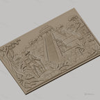 Fichier CNC & impression 3D pyramide maya, explorateur, jungle, temple ancien haute qualité relief STL