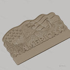 Fichier CNC porte-clés mural enseigne décorative America Eagle Flag, STL très haute qualité