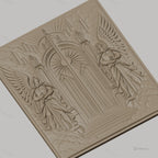 Fichier CNC & impression 3D portes célestes, anges gardiens avec épées, haute qualité relief STL