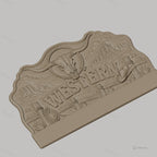 Fichier CNC porte-clés mural enseigne Western décorative très haute qualité STL