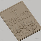 Fichier CNC & impression 3D grâce, croix, fleurs, haute qualité relief STL